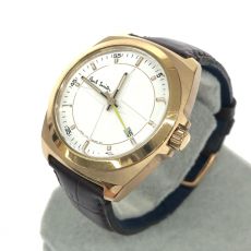 ポールスミス/腕時計/1116-T031051/クローズドアイ/クォーツ/SS×レザー/ゴールド×ブラウン/ベルトうす汚れ