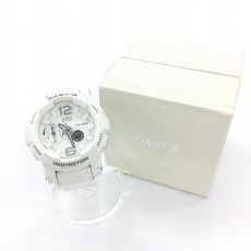ベビーG/腕時計BGA-180/クオーツ/ラバーブレス/ホワイト/箱付