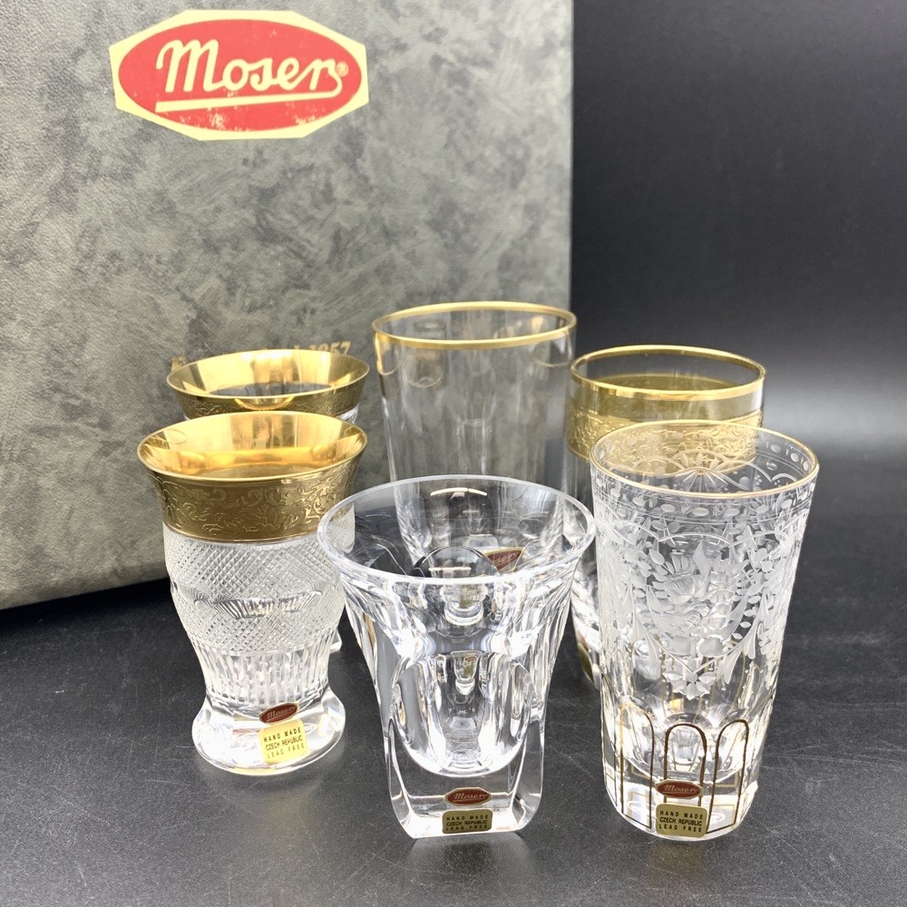 品質保証安い【美品】モーゼル　オールドファッション　グラス3個 コップ・グラス・酒器