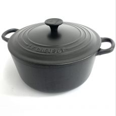 ルクルーゼ/ココットロンド/22cm/マットブラック/調理器具/