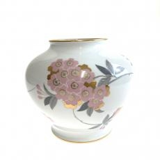 大倉陶園/フラワーベース/花瓶/桜模様/高さ約20cm/箱なし