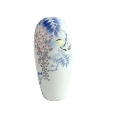 深川製磁/花瓶/藤の花/高さ24cm/箱なし