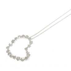 ポンテヴェキオ/ネックレス/ハート/ダイヤ0.38ct/K18WG/9.8g