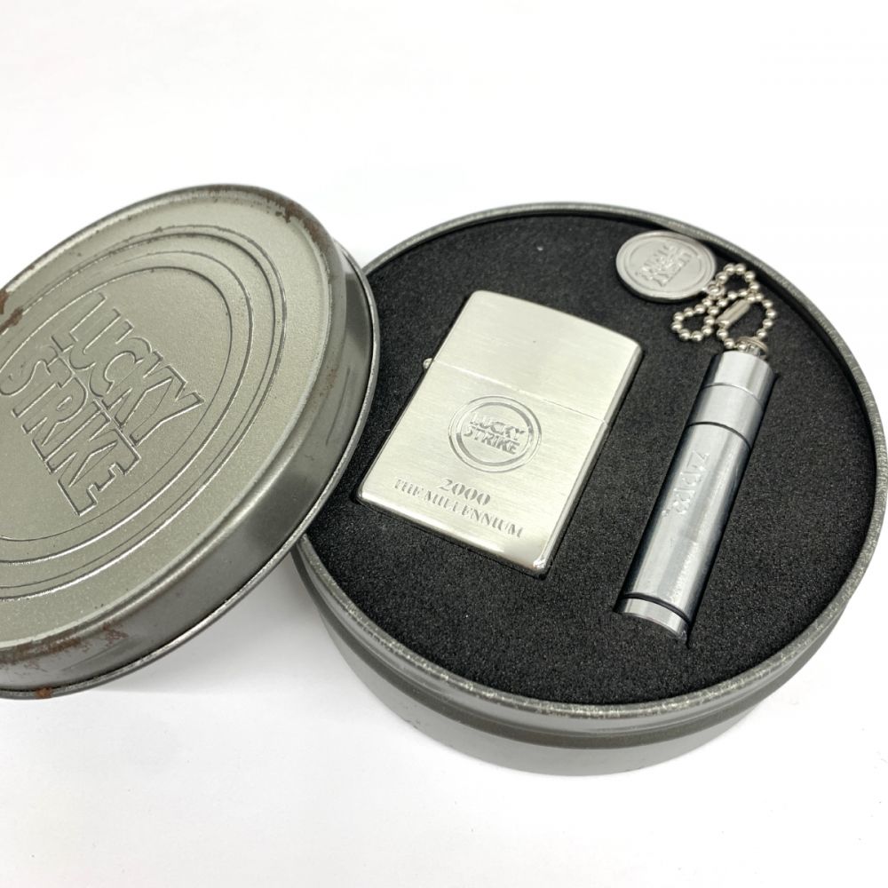 販売質屋ZIPPO 『Lucky Strike BAT ラッキーストライク』1999年5月製造 煙草 レイモンド・ローウィ オイルライター ジッポー 廃版激レア 未使用品 たばこメーカー