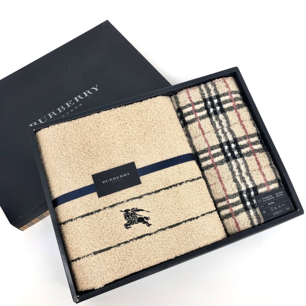 T-ポイント5倍 BURBERRYノバチェック タオルケット 西川産業 コットン