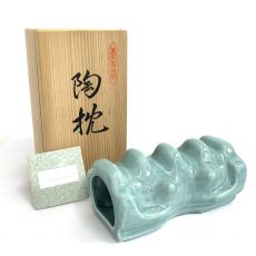 深川製磁/陶枕/青磁/共箱付